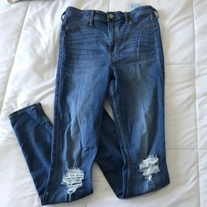 hollister high rise skinny jeans